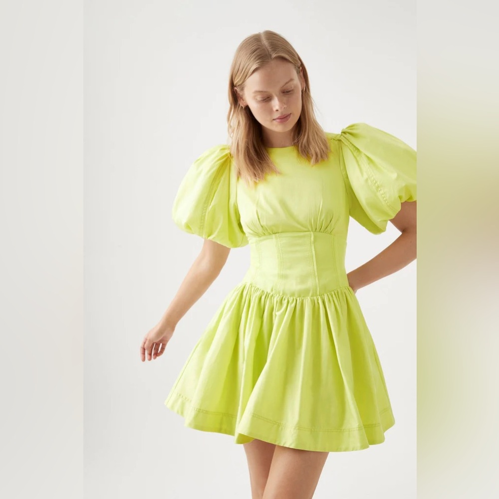 Aje Gianna Puff Sleeve Mini Dress AU12/US8